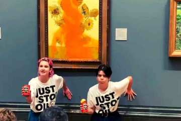 Just Stop Oil protestors throw Tomato soup over Van Gogh's painting
