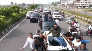 Actor-politician Pawan Kalyan Charged for Negligent Driving for Stunt On Car Roof