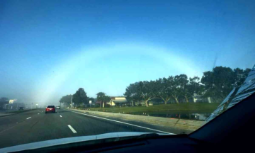 Unique White Rainbow Spotted in Florida