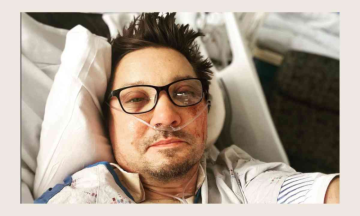 Jeremy Renner Shares A hospital Selfie Thanking Fans: ‘Too Messed Up Now To Type’