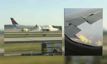 Fire Under Wing Causes Delta Airlines Flight To Make Emergency Landing