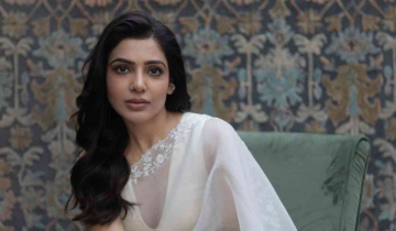 Samantha Prabhu goes up 600 stairs in Tamil Nadu temple