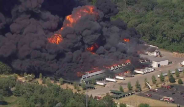 Fire Erupts In East Palestine, Ohio Evacuated As Train Carrying Harmful Chemicals Derails