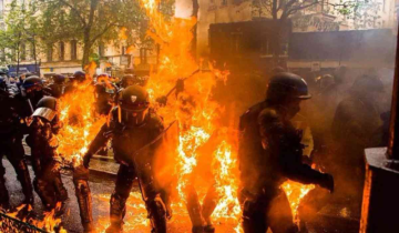 French protests- 108 police officers injured now, 291 arrested