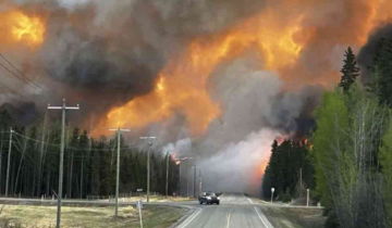 A wildfire emergency is declared in the Canadian province of Alberta