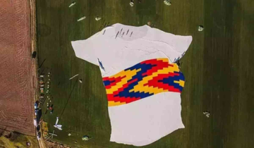 Romania makes the largest T-shirt in the world—it's the size of a rugby pitch