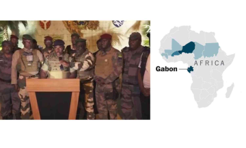 Army officers declared coup in Africa's oil producing country Gabon