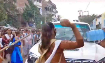 Bihar schoolgirls vandalize Official's car amid facility shortage protests