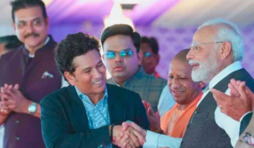 Sachin Tendulkar gifts special NAMO Team India jersey to PM Modi