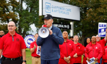 Biden breaks barriers: President stands with striking auto workers