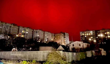 Northern Lights turn Bulgarian skies in a breathtaking red colour , Netizens amazed call it ‘apocalyptic’