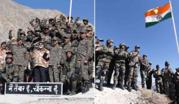 PM Modi celebrates Diwali with soldiers in Himachal's Lepcha