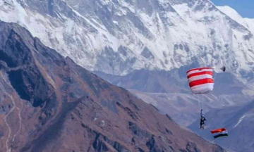 India's Shital Mahajan sets a record-breaking parachute landing at Mt. Everest Summit