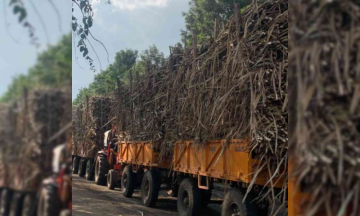 Farmers' organization protest turns violent: Sugarcane truck torched in Maha's Belagavi taluk