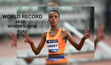 Kenya's Chebet shatters women's 5km world record, outpaces Ethiopian Teferi