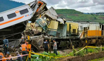 Fatal train collision on Indonesia's main island of Java claimed the lives of three