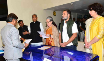 Sonia Gandhi files her nomination for Rajya Sabha candidate from Rajasthan