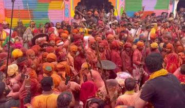 Holi 2024: Mathura celebrates the famous 'LathMar Holi'