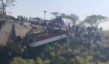 Tragedy in Maharashtra: 30 Injured as Bus Plunges Off Bridge in Parbhani