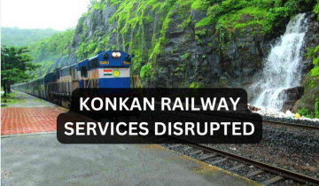 Konkan Railway services disrupted due to landslide and soil spillage triggered by heavy rains