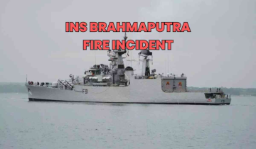 INS Brahmaputra, Indian Navy warship severely damaged in fire, sailor missing