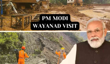 PM Modi undertakes aerial survey of landslide-hit areas of Wayanad