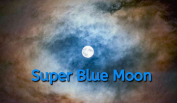 Rare blue supermoon