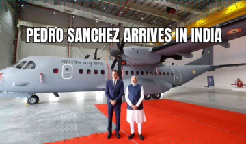 Pedro Sanchez Arrives to Inaugurate India’s First Privately Built Military Aircraft Facility