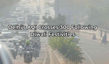 Delhi's AQI Crosses 300 Following Diwali Festivities