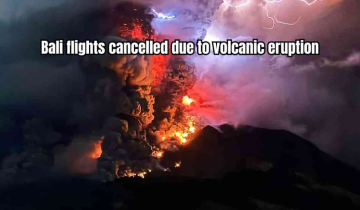 Thousands stranded after dozens of Bali flights cancelled due to volcanic eruption