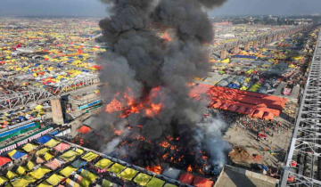 Fire in Maha Kumbh mela again!