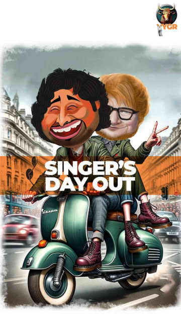 Ed Sheeran and Arijit Singh rides bike together