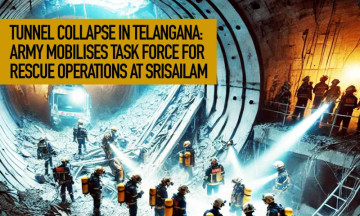 Tunnel Collapse in Telangana: Army Mobilises Task Force for Rescue Operations at Srisailam