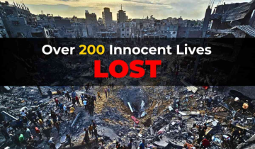 Israel bombing gaza again - kills over 200 civilians, including children