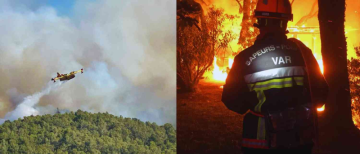 Firefighters Battle to Contain Raging Wildfire in Southern France