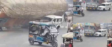 Overloaded Truck Crushes Bolero!