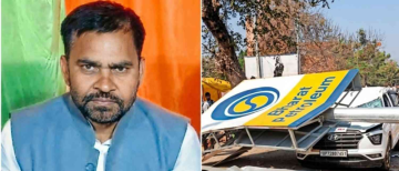 SP leader Lal Bahadur Yadav dies after a street light poll falls on his car in UP's Pratapgarh