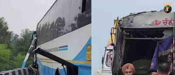 CTU Bus Narrowly Escapes Disaster on NH44 Karnal After Concrete Block Falls