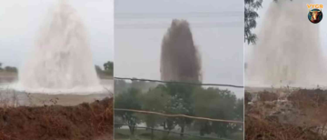 Massive Pipeline Burst in Khargone: 50-Foot Water Fountain Causes Chaos!