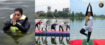 Floating Yoga on Srinagar: Pokhribal Lake Stuns on International Yoga Day