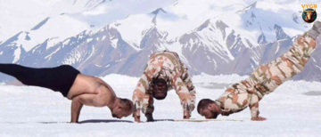 ITBP 'Himveers' Celebrate Yoga Day at Pangong Tso