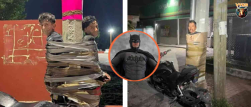 Mexican 'Batman' Vigilante Hunts Motorcycle Thieves, Tapes Them to Lampposts in Jalisco