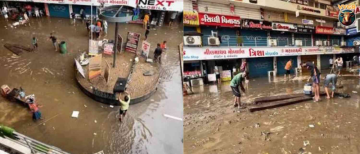 Surat Rains: Poddar Arcade Mobile Market Submerged, Leaving Shopkeepers with Massive Losses