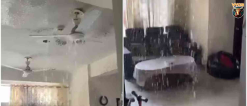 Fire Alarm Pipeline Leak Floods High-Rise Apartment in Delhi, Causes Heavy Property Damage