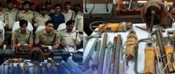 Illegal Weapons Bust in MP! Khargone Police Seize 10 Pistols from Unnumbered SUV