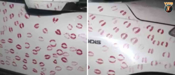 3,400 Kisses & a ₹5,500 Fine! Gwalior Girlfriend’s Viral Car Stunt Ends in Police Challan