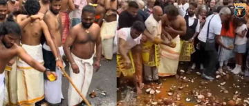 Paris Ganesh Chaturthi Procession Sparks Viral Debate on Coconut-Breaking Ritual