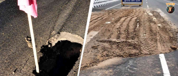 ₹88 Crore Flyover Road Caves in on NH 730 in Lakhimpur Kheri: Alert Passerby Averts Major Tragedy