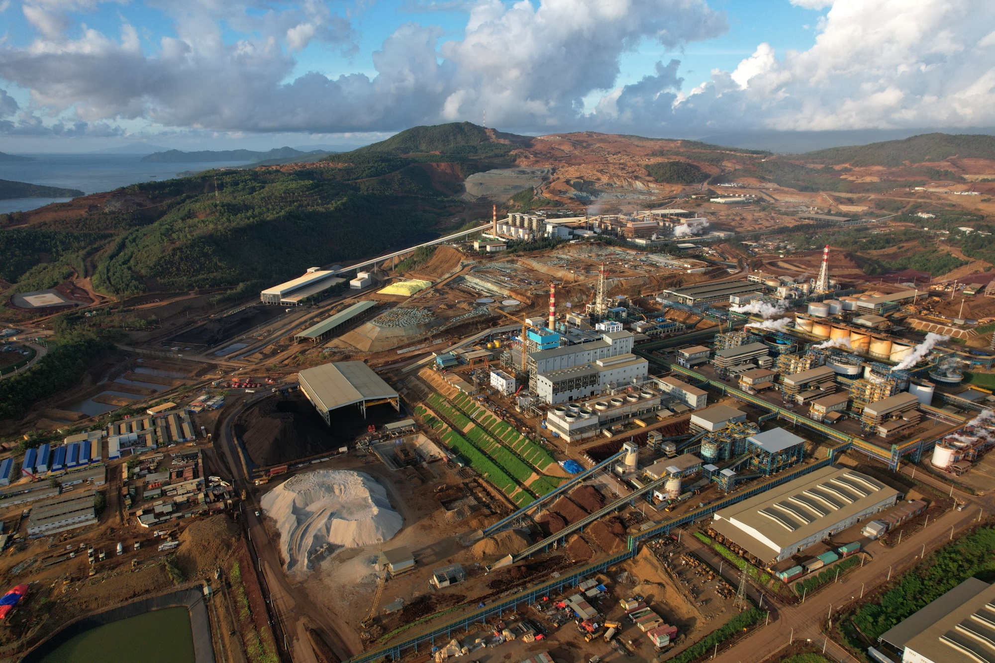 aerial view of  Morowali Industrial Park in Central Sulawesi