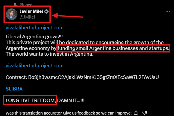 Argentina’s president Javier Milei’s $LIBRA crypto and how it wiped $4.4 billion in market cap